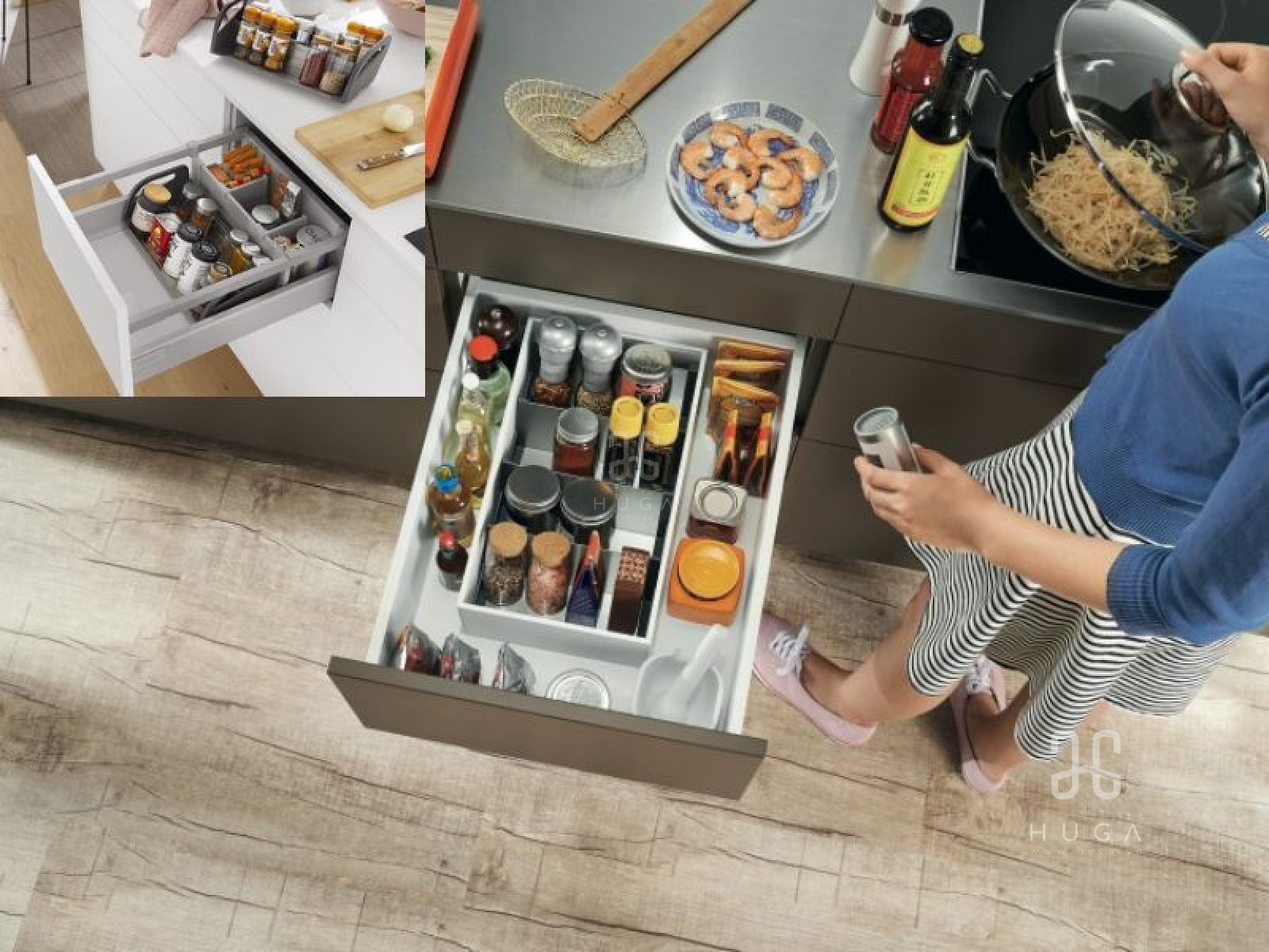 5 Giải pháp tối ưu chỗ để lọ gia vị tiện lợi cho tủ bếp