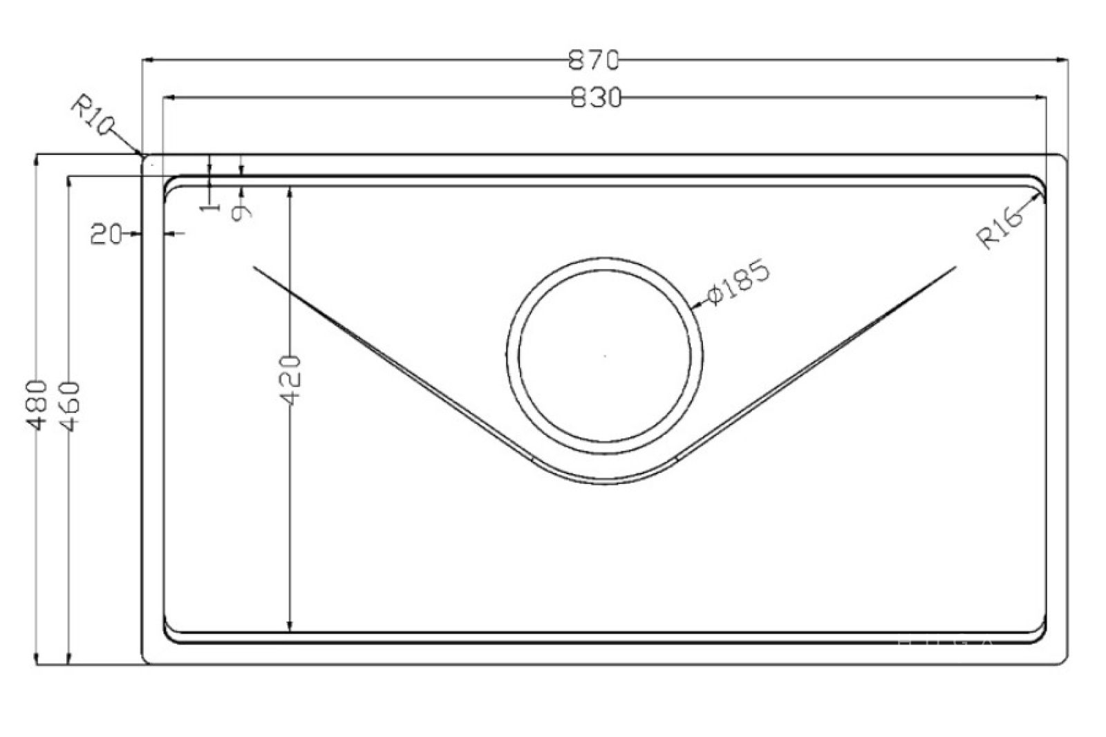 Chậu rửa bát phong cách Nhật Tari 8748SR